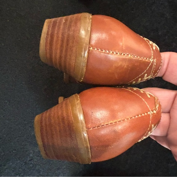 PALOMINO Sz 7B Western Style Stacked Heel Contrasting Stitch Pointy Toe Shooties - Picture 9 of 12